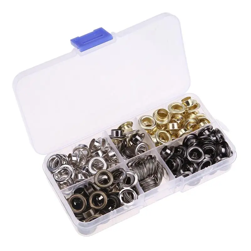 35 Sets 8mm Metal Eyelets Shoes Belt Leather Hole Craft Scrapbooking