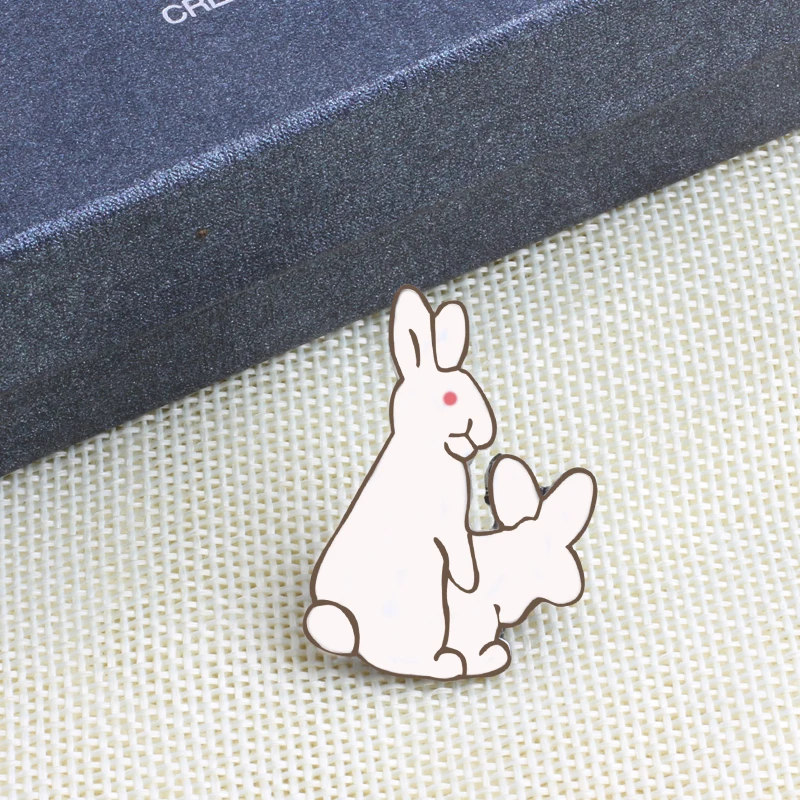 Модные эмалированные Броши Kawaii в виде мультяшного кролика моркови Металлические