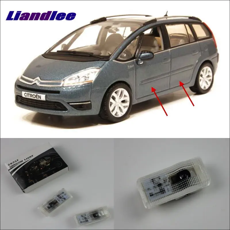 Luce di benvenuto 2 coppie di luci di cortesia a LED Installazione facile Porta di automobile Proiettore laser Logo Luci fantasma ombra