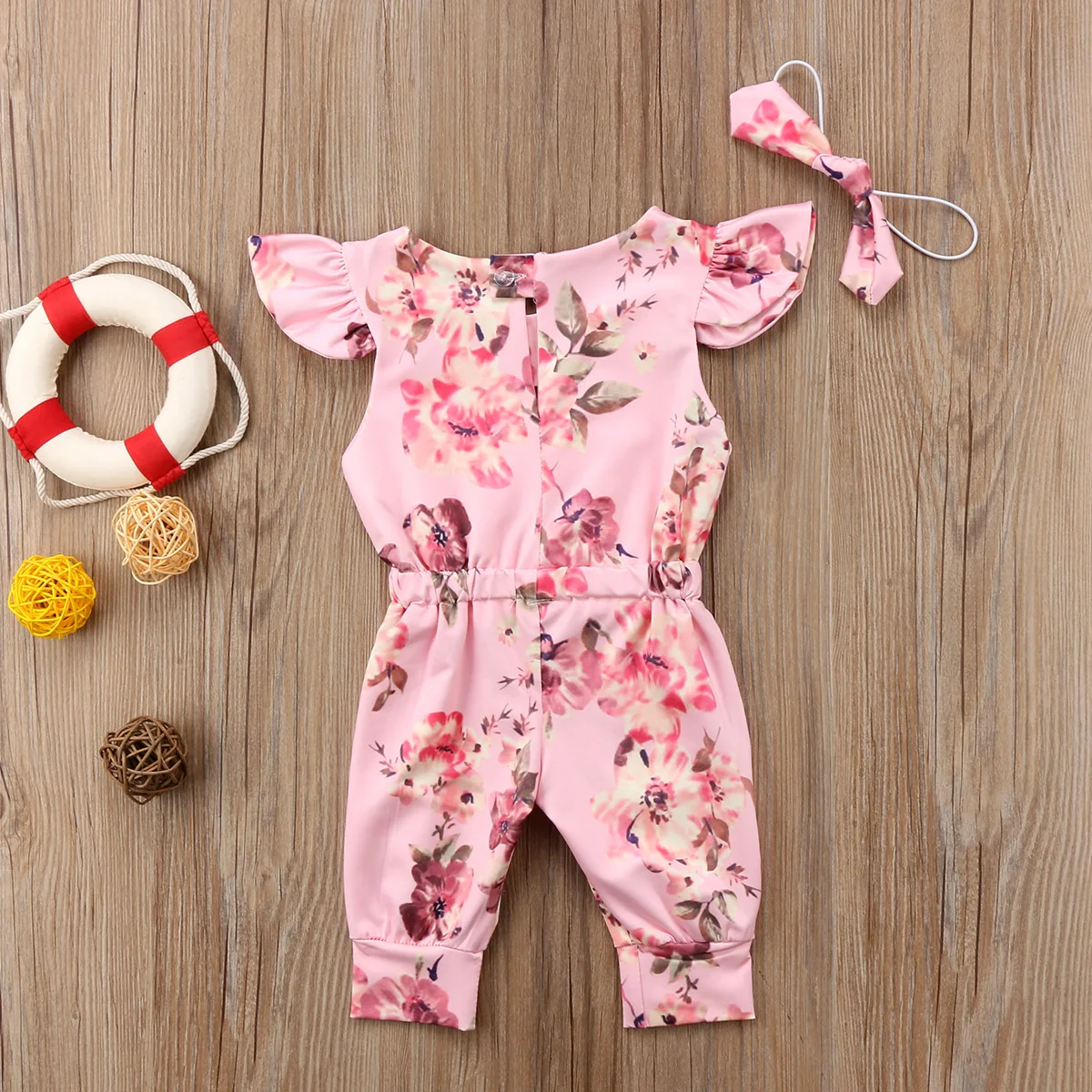 Новинка года; брендовый комбинезон с цветочным принтом для новорожденных девочек летняя одежда пляжный костюм без рукавов+ повязка на голову