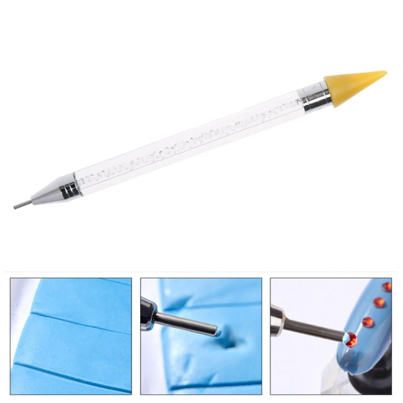 

15cm Dual-ended Dotting Pen Nail Art Rhinestone Picker Wax Pencil Nails Art Tool