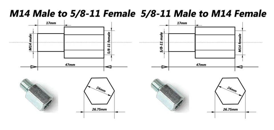 Z-LEAP 1 шт. M14 5/8-11 адаптер Винт угловой шлифовальный станок конвертер стержень полировальный коврик сверло пилы соединительные аксессуары