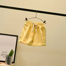 Г. Лидер продаж, однотонные детские шорты для маленьких девочек детские штаны для маленьких мальчиков, одежда летние пляжные свободные шорты 2-7Y