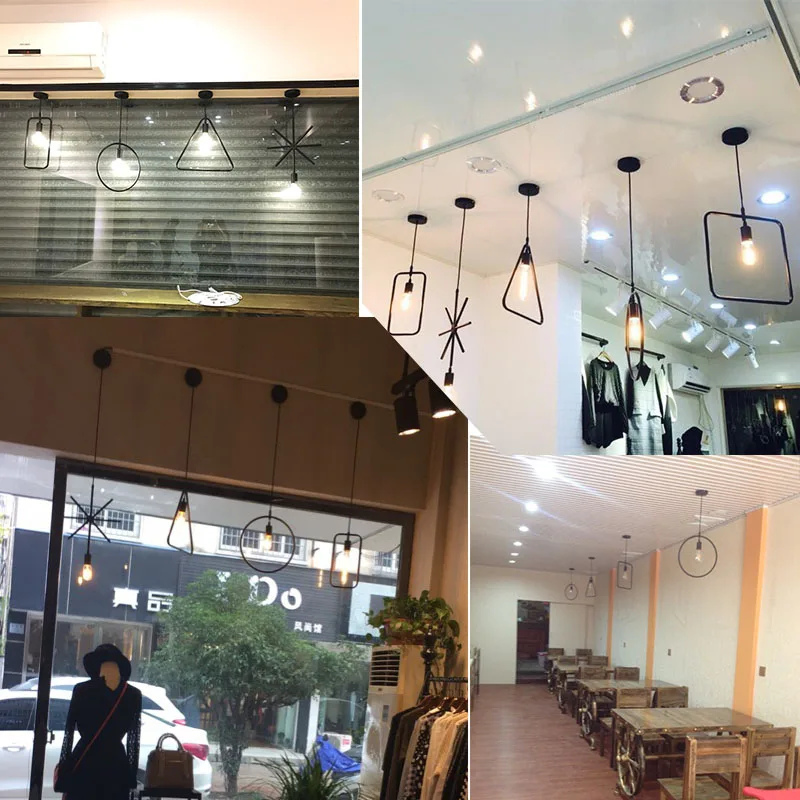 Современный светильник E27 Pendant Light Простая столовая передняя стойка Бар Урожайная