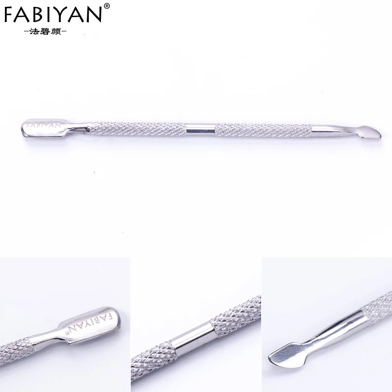 

Stainless Steel Nail Art Cuticle Pusher Spoon Dead Skin Remover Manicure Pedicure Care Finger Cleaner Tool 2 Ways