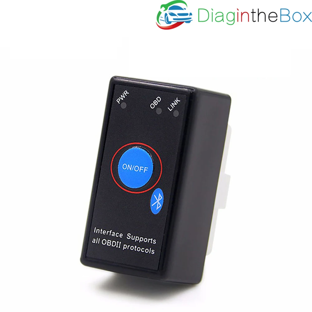 

kingbolen Diagnostic tool Scanner ELM327 V1.5 PIC18F25K80 Chip Auto Code Reader Bluetooth Power Switch on/off 12V OBDII ELM 327