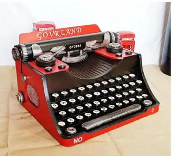 

Vintage typewriters English furnishings model hand-made bar SMT red and black angel crafts sculpture statue