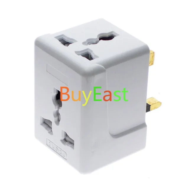 UK Ireland Malaysia HK Singapore 3 Outlet Port Type D Wall Socket Power