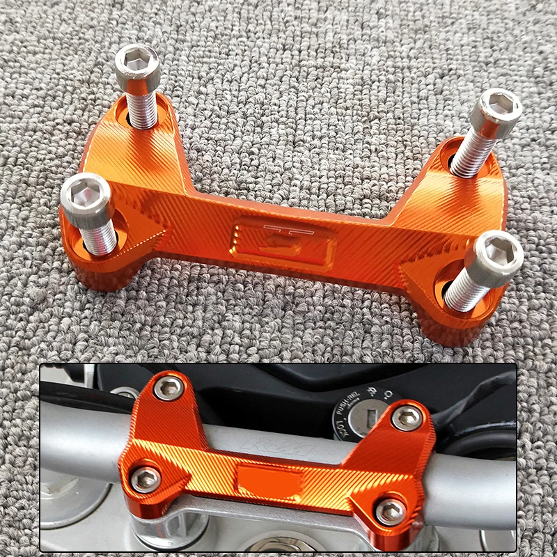 For KTM DUKE 200 125 390 Motorcycle CNC Aluminum Handlebar Risers Top Cover Clamp Dirt Bike DUKE200 DUKE390 DUKE125