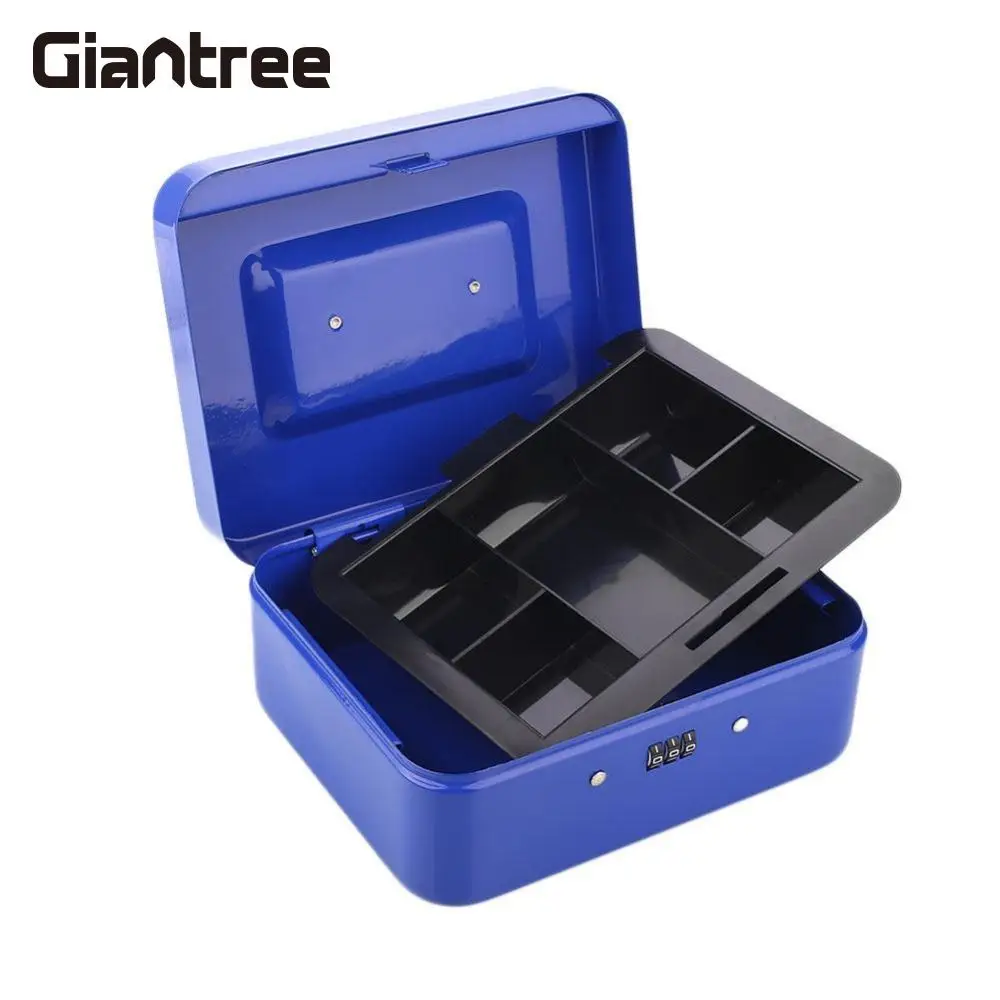 giantree Convenient Metal deposit safe password box Portable Storage Cash Security Locking Safe Box Convenient Password Strong deposit mobilization