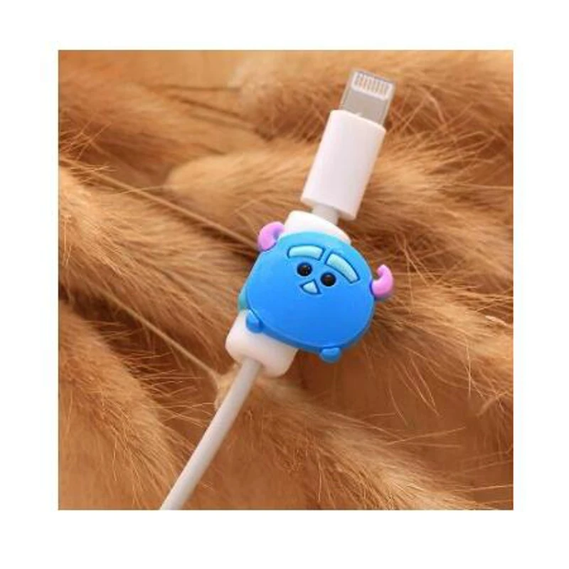 1 шт. мультяшный кабель протектор данных сетевой шнур протектор защитный чехол кабель защитный чехол для кабеля для iPhone usb зарядный кабель - Цвет: Blue hair strange