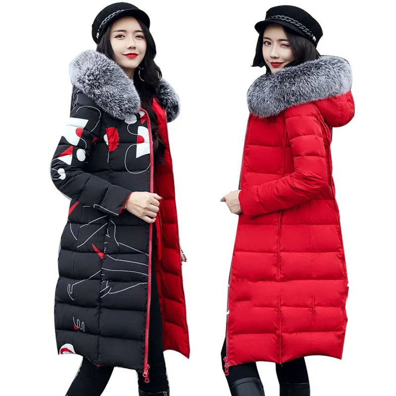Green 2019 574 navy Black gray Parka army Les Blue Col Peuvent Fourrure Longue D'hiver De Conception Deux Coton À Manteau Porter red Veste Avec Mujer Spéciale Côtés Du Rembourré Capuche qzpSUMV