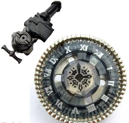 Bayblade brinquedos girando parte superior fusão metal bb104 torcido horgium + grip lr lançador para crianças presente