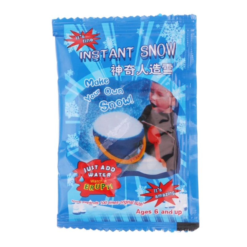 

10pcs/lots Xmas White Snow for Christmas Wedding Fake Magic Instant Snow Fluffy Super Absorbant Decorations
