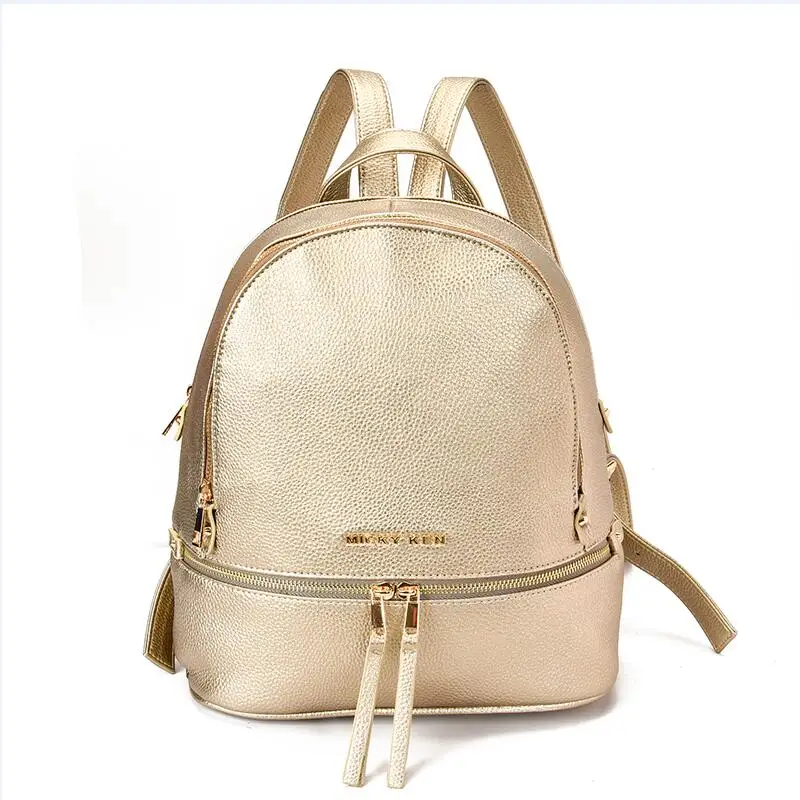 MICKY KEN, фирменный дизайн, женский рюкзак, водонепроницаемый, искусственная кожа, для девушек, однотонный, рюкзак на молнии, Студенческая сумка, повседневный рюкзак