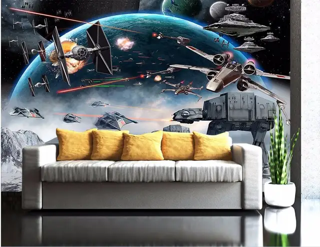 Téléchargement gratuit Images Custom Mural Photo 3d Wallpaper Cartoon Shock Star Wars Picture actualisé par