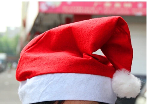 2 шт./лот Рождество Кепки толстом Ультра мягкий плюш Санта Клаус Рождество шляпа праздник