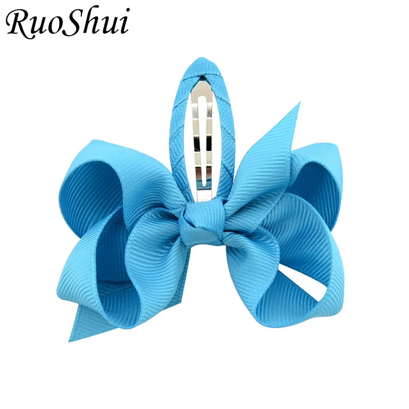 

2.75 Inch Girls Hair Accessories Soild Grosgrain Ribbon Bow Hair Clip Ponytail Holder Bang Hairpins Kids Princess Hair Bows