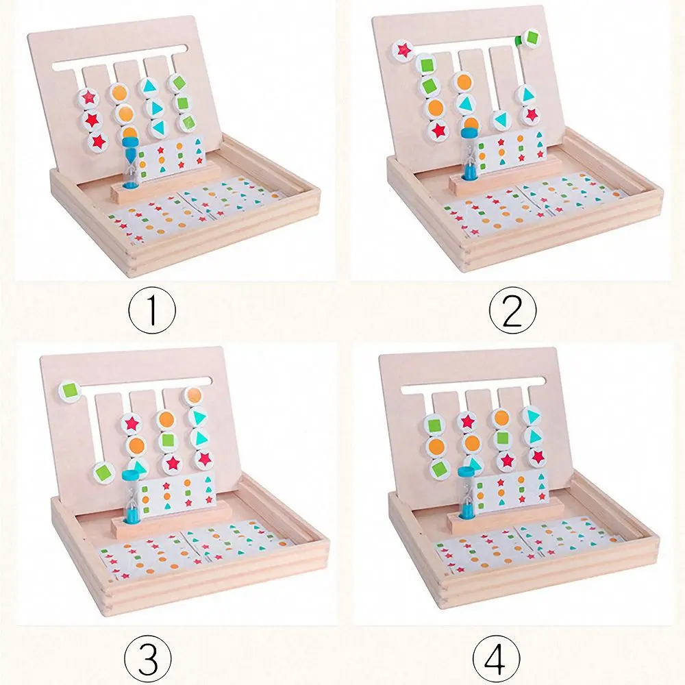Детские деревянные игры, головоломки, Обучающие приспособления Монтессори, Ранняя образовательная форма, цвет, подходящая игрушка, логическое мышление, обучающая игрушка