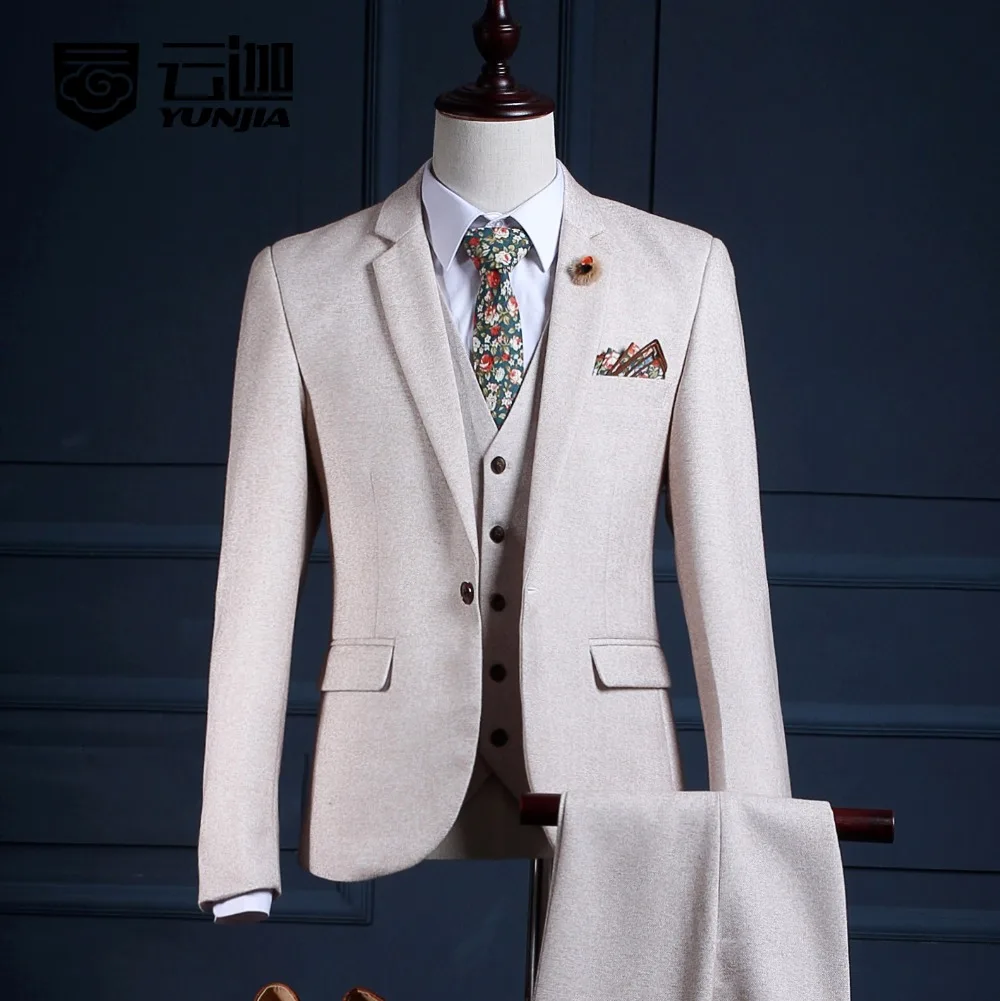 accessories coat pant Suit Latest Ivory 2017 Men Designs Tweed Pant Slim Coat