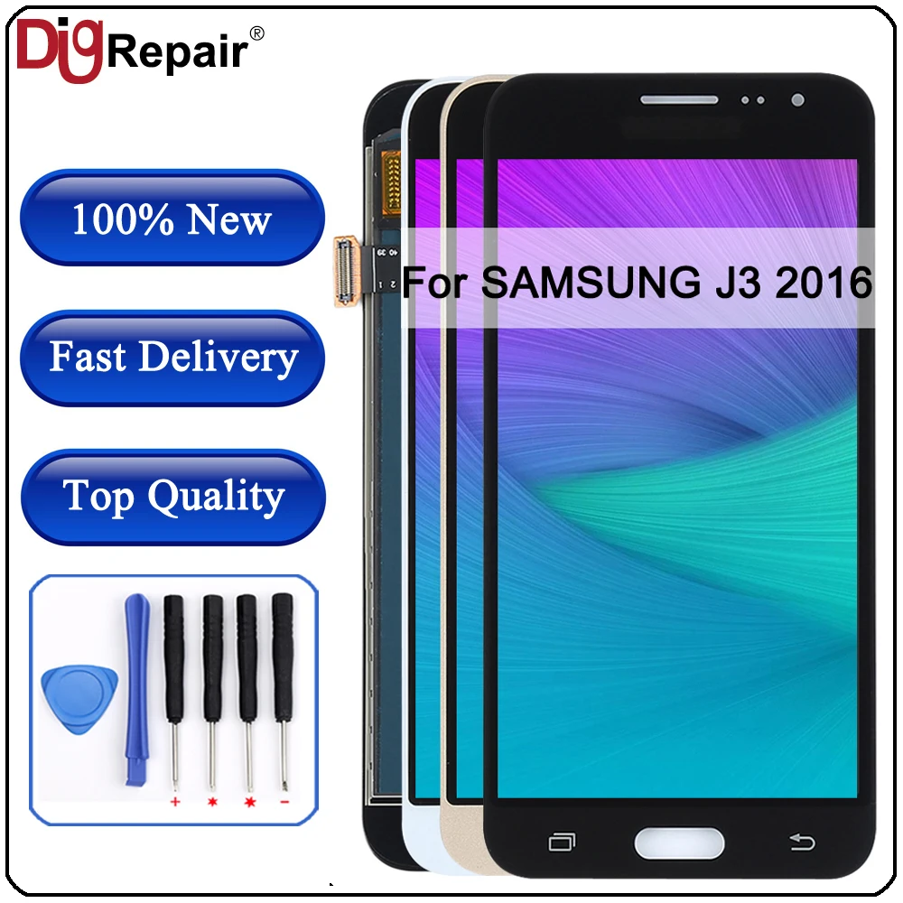 

J320f LCD For Samsung Galaxy J3 2016 LCD J320F J320M J320H LCD Display Touch Screen Digitizer AAA For Samsung J3 Display J320f