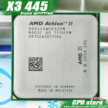 Процессор AMD Athlon II X3 445 процессор трехъядерный(3,1 ГГц/L2 = 1,5 м/95 Вт/2000 ГГц) разъем am3 am2+ 938 pin X3 440