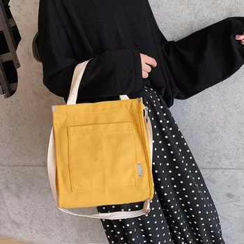 

Simple Solid Color Reusable Foldable Shoulder Bag Women Casual Daily Use Handbags 2019 Female Small Canvas Tote Beach Bag
