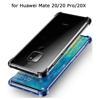 

Soft TPU Case for Huawei Mate 20Pro Free Tempered Glass Screen Protector for Huawei Mate 20X Gel Silicone Phone Bag Skin Mate 20