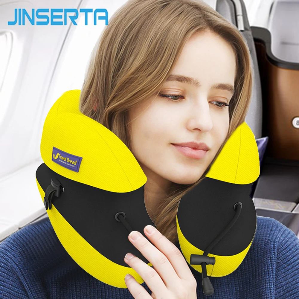 

JINSERTA Adjustable Height Separation U-shaped Pillow Memory Foam High Elasticity Neck Pillow Comfortable Car Air Travel Pillow