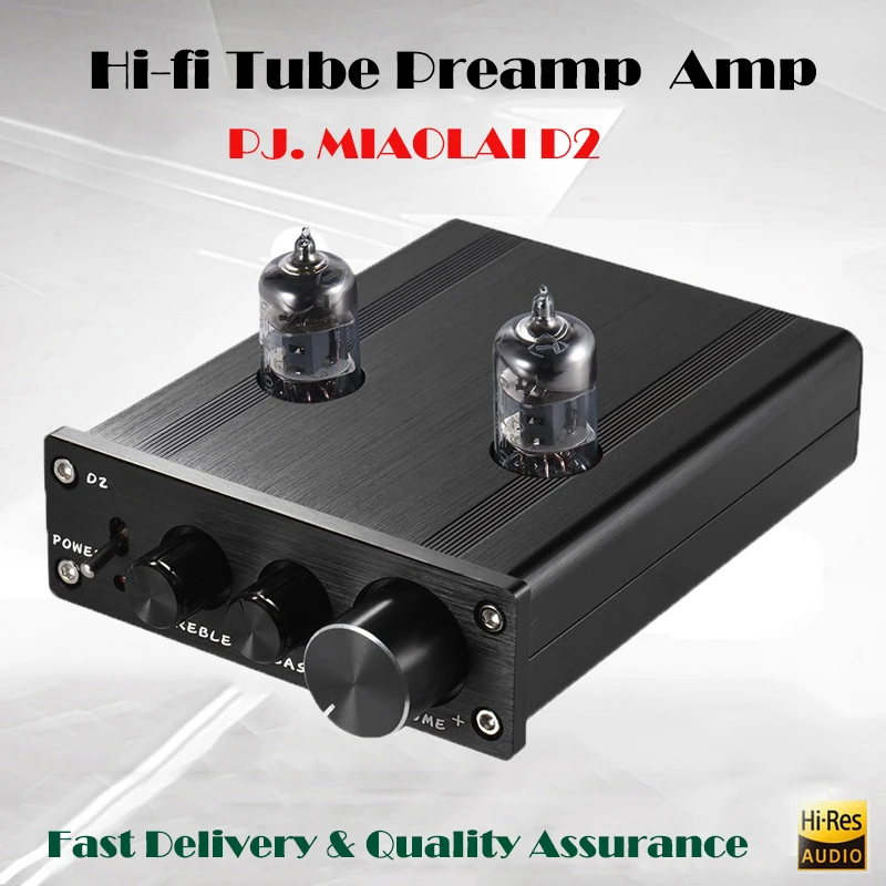 

PJ.MIAOLAI D2 Tube Preamp Amplifier Mini Subwoofer Stereo Amplifier Preamplifier Hifi Tube Amplifier Audio Amplificador Home