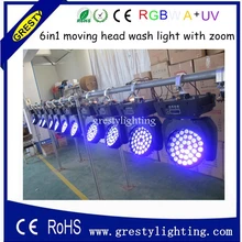 Incu светодиодный кейс(4 in1) DMX 36x18 Вт RGBWA+ УФ 6IN1 светодиодный Поворотная голова светового оборудования, светодиодный сценический осветительный, 36 шт/партия СВЕТОДИОДНЫЙ движущийся головной свет