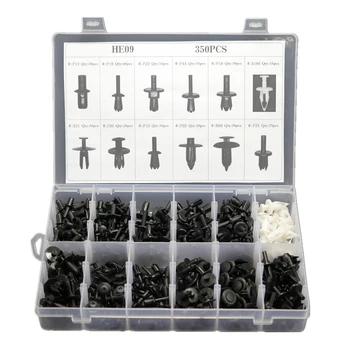 

350 PCS Car Retainer Clips Plastic Fasteners Kit Auto Push Pin Rivets Set Door Trim Panel Clips for Ford Toyota Chrysler