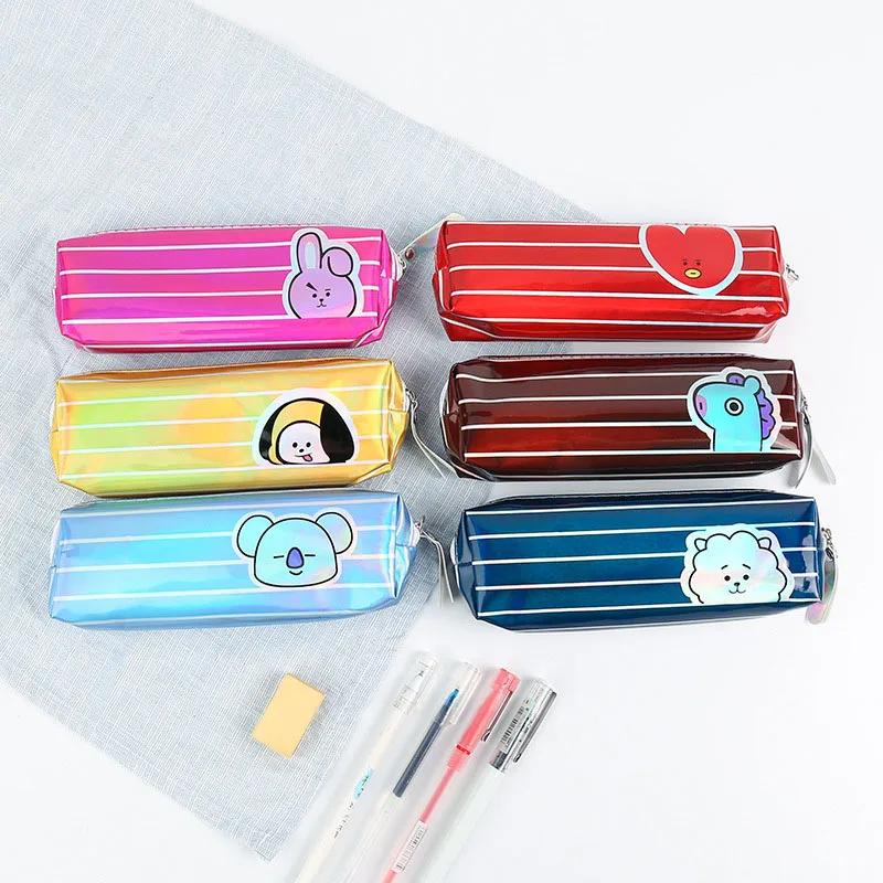 

Korea 1Pcs Kawaii Cute Pencil Case Cartoon laser Gift Estuches School Pencil Pen Bag Box Pencilcase School Supplies Stationery