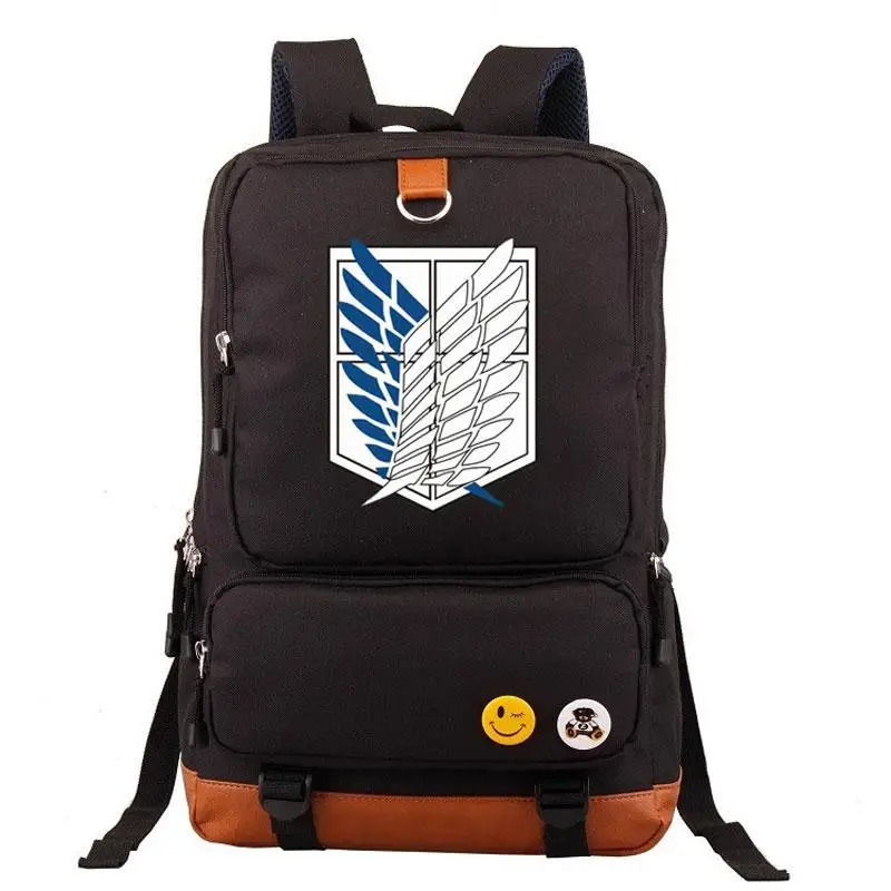 Аниме крылья атака на Титанов ранцы для женщин Bagpack подростков для мальчиков и девочек школьная сумка мужчин студент рюкзак для путешествий - Цвет: 15