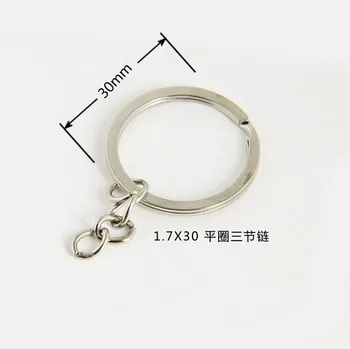 

With Curb Chains Alloy Metal 25/30/33mm Swivel Split Keyring Keychain Ring Clasp Hooks Fit Jewelry Bag
