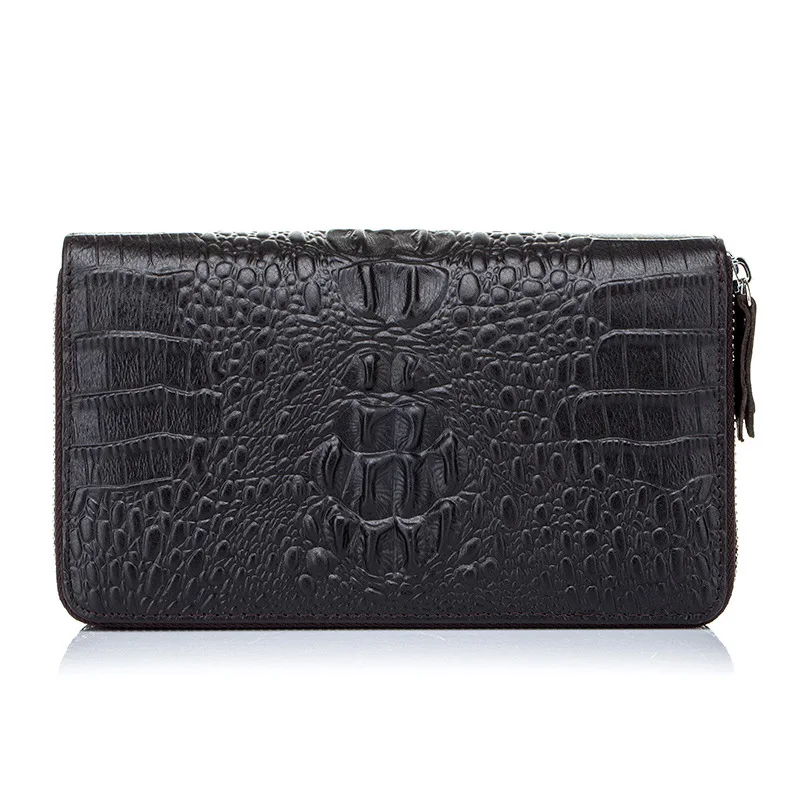

Fashion Men Clutch Wallet Luxury Brand Genuine Cow Leather Large Capacity Wallet Money Organizer Bag Pouch Card Coins Purse