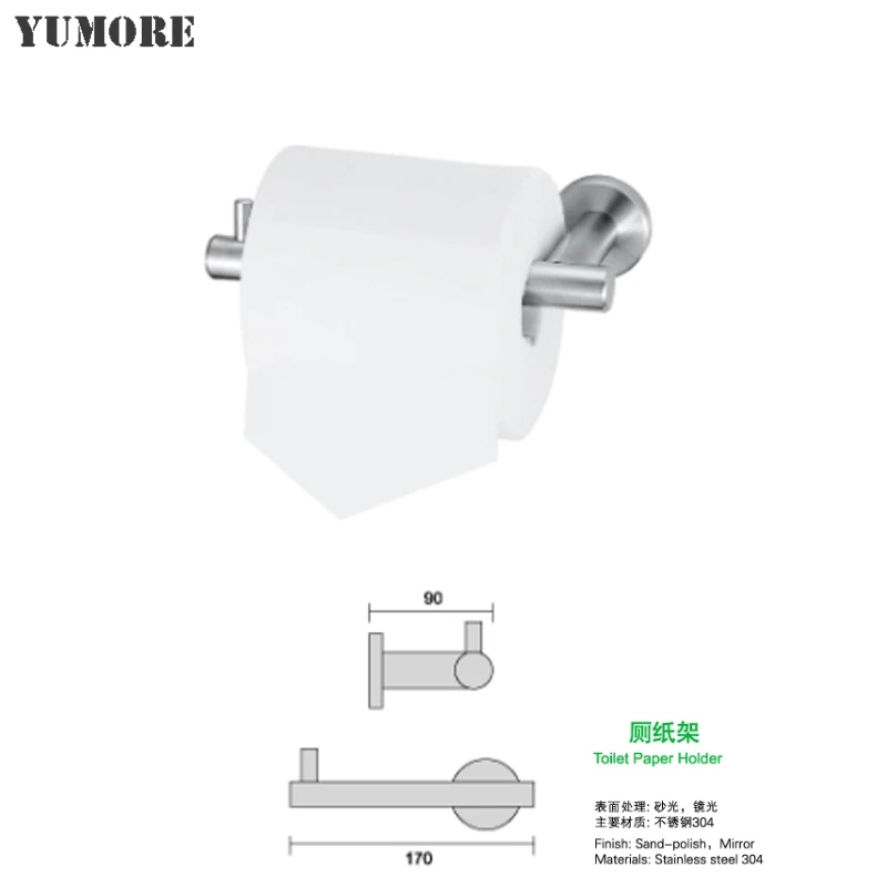 SUS304 настенное крепление из нержавеющей стали держатель кухонных салфеток для ванной комнаты декоративный держатель туалетной бумаги