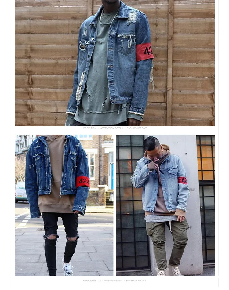 424 distressed denim jacket