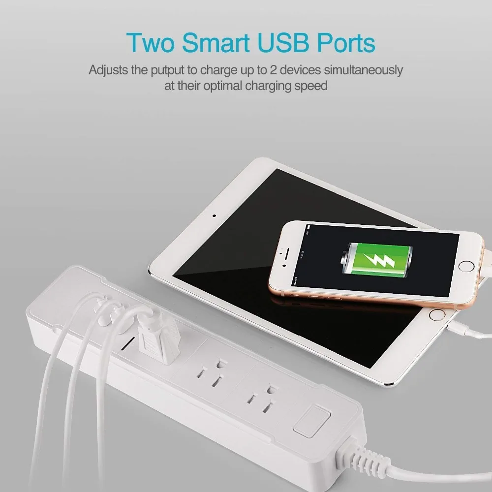 Умная настенная розетка Wifi Smart Plug 2 розетки управляются индивидуально работает с