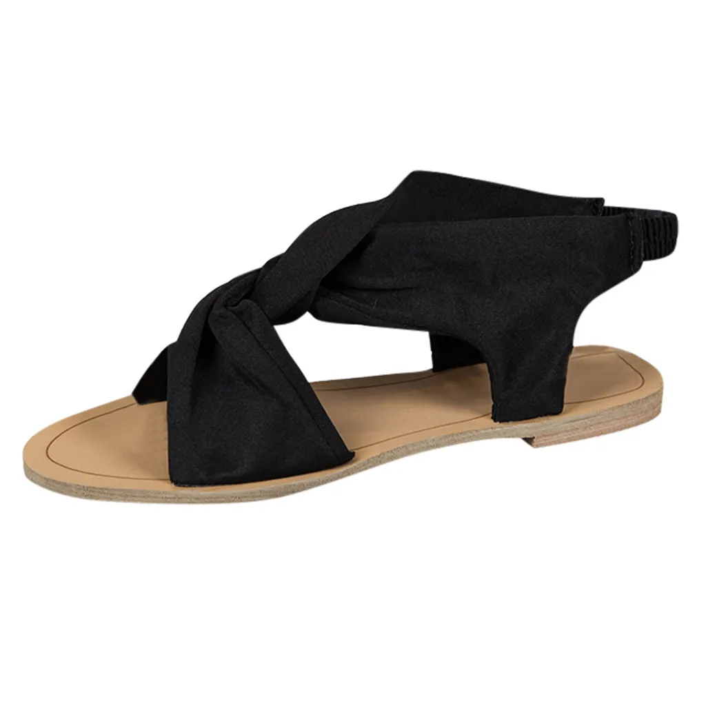 

SAGAC EFashion Summer Women Sexy Non-Slip Outdoor Sandal Casual Simple Shallow Fish Mouth With Beef Tendon Soft Rome Style Shoes