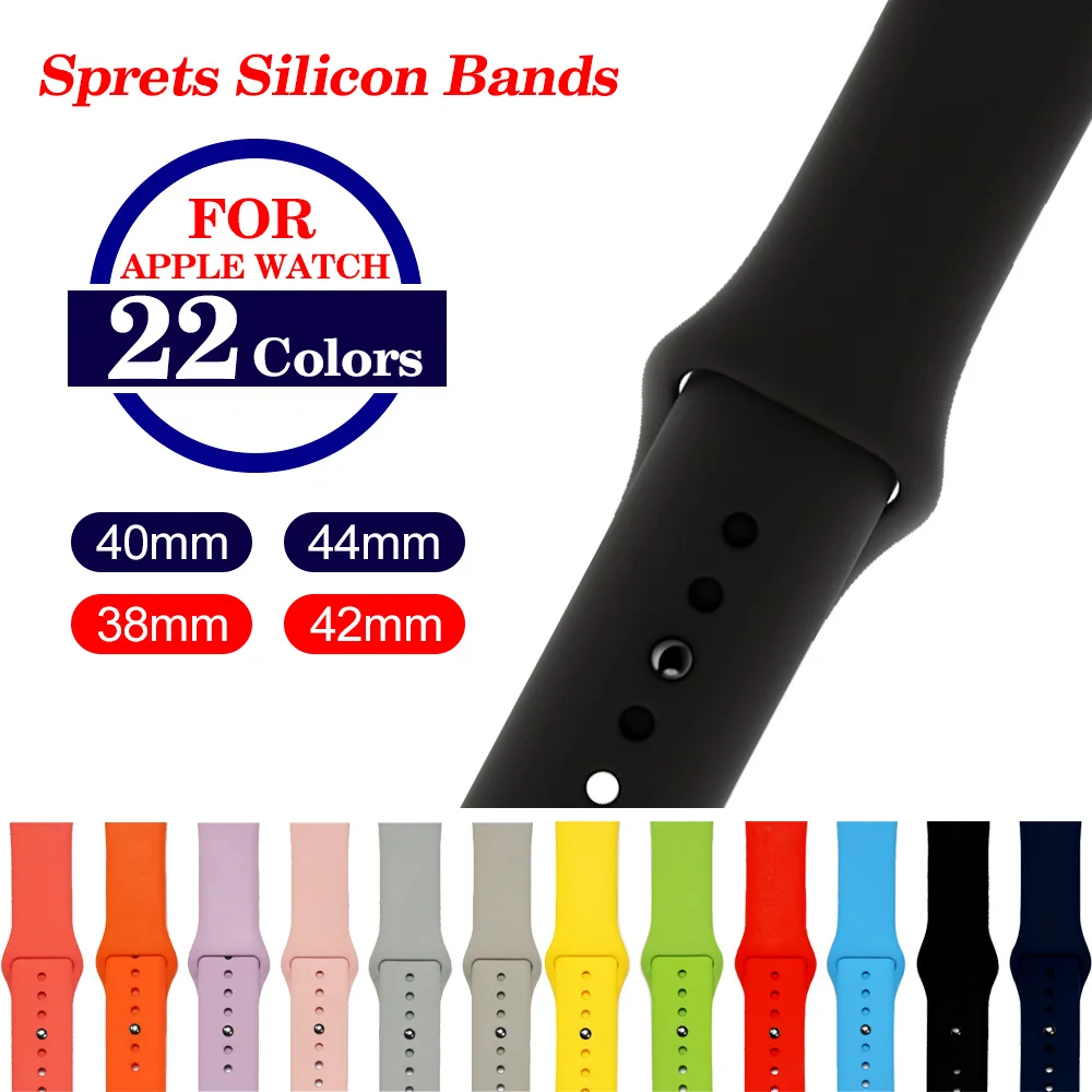 

Soft Silicone Replacement Sport Band For Apple Watch Series 1/2/3 42mm 38mm Wrist Bracelet Strap for iWatch Sportsbands