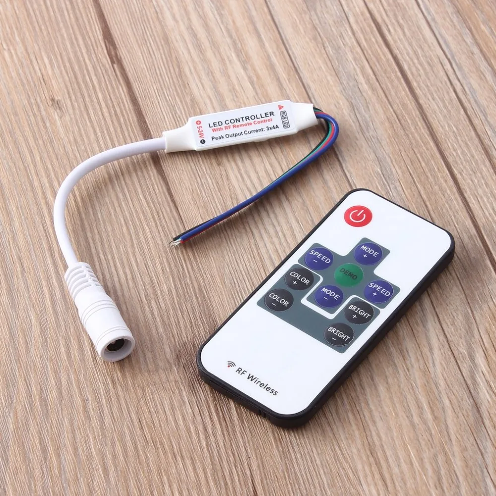 RF10 клавиши LED RGB контроллер DIY DC Пульт дистанционного управления кабель Прочный