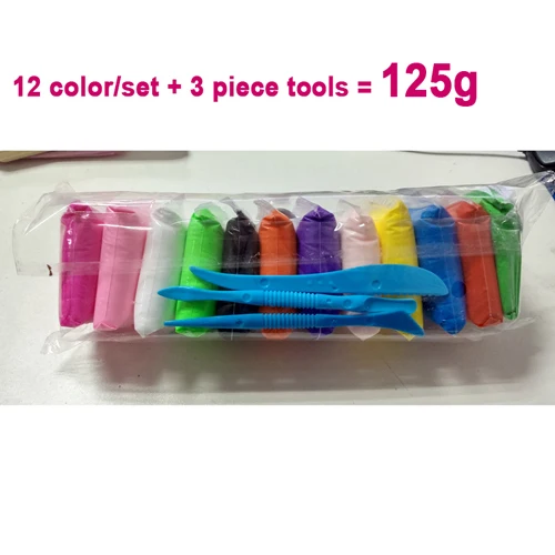 36 цветов/набор, полимерный светильник, глина, слизи, пушистый мягкий пластилин, игрушка для моделирования, пластилин, пластилин, слимы, игрушки, сделай сам, творческая глина, детский подарок - Цвет: 12 color   125g