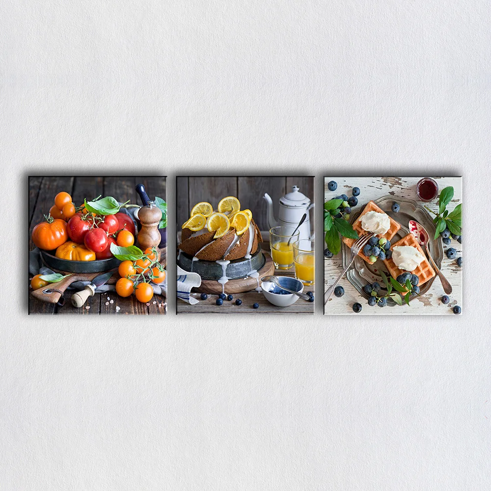 

3 Pieces/Set Paintings Of Fruit For Kitchen Home Decor Modern Canvas Art Wall Pictures For Dinning Room Food Print Poster