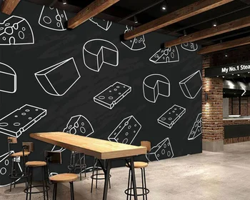 

Custom kitchen wallpaper, delicious cheese food mural for kitchen restaurant cafe background home decor wallpaper