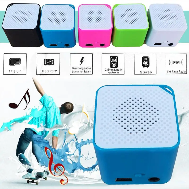 

16GB Portable Mini USB 2.0 MP3/WMA Music Player Support Micro SD/TF Card Speaker 5 Colors