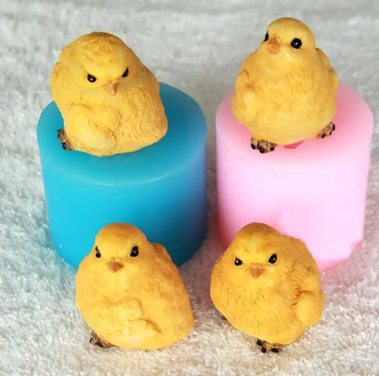 Шоколадная форма для цыплят 3D силиконовая мусса искусственная курица выпечки