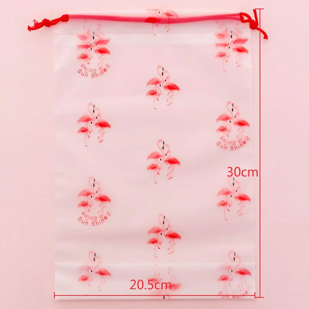 Cartoon Transparent Waterproof Pvc Mobile Beam Pocket Towel Underwear Cosmetics Storage Drawstring Bag