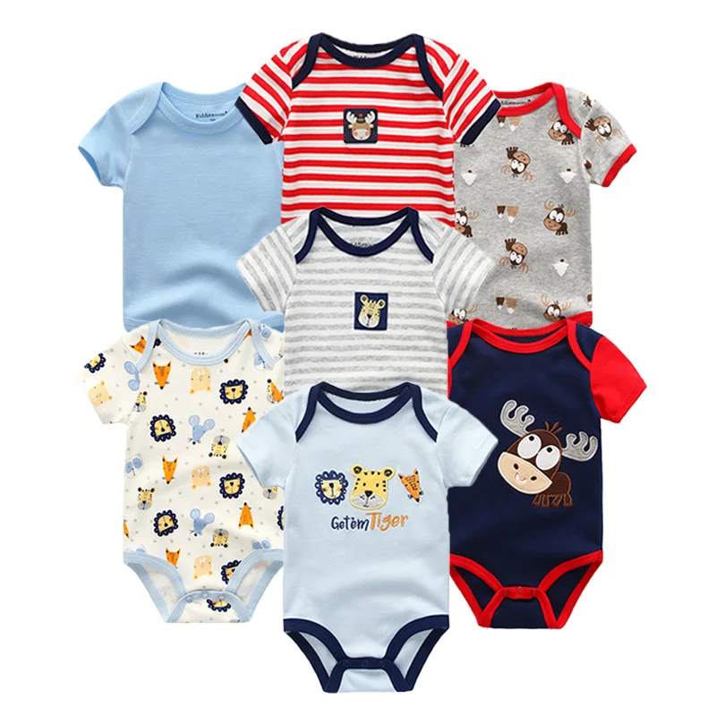 baby clothing boy7 7 шт./лот; комплект одежды для новорожденных девочек; детский летний костюм с короткими рукавами для маленьких мальчиков; комбинезон для малышей; комплекты летней одежды для девочек - Цвет: baby clothing boy7