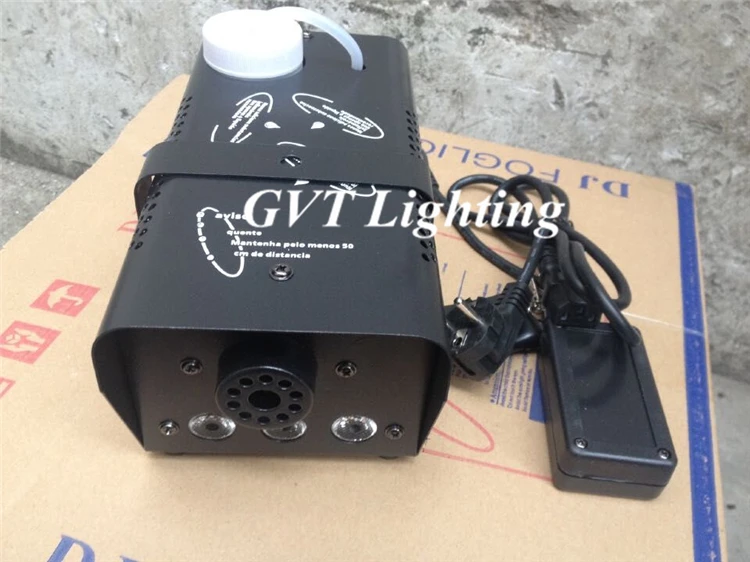 Máquina de Fumaça Profissional com Controle Remoto sem Fio com Luz Gerador de Fumaça para Palcos e Festas Led Rgb 500w 6 Luzes e Iluminação